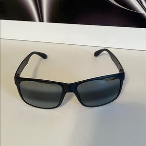 MAUI JIM RED SANDS Matte Black Sunglasses | Unisex